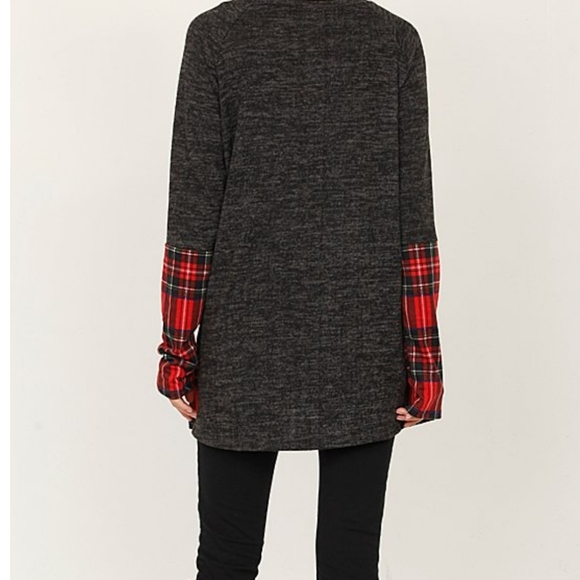 EGS by Éloges Black & Red Plaid Contrast Tulip Hem Tunic - Picture 3 of 5